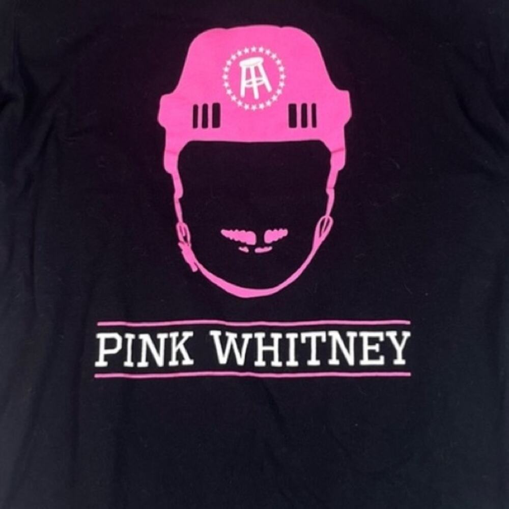 Barstool Sports Pink Whitney T-Shirt Men’s Large Black Pink Graphic Print - Picture 2 of 9